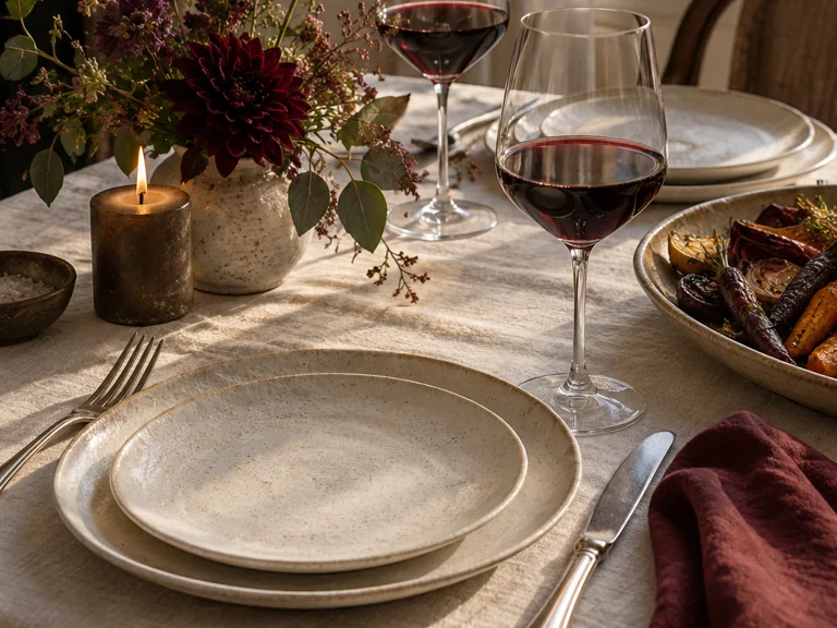 Table de réception dressée (image d’ambiance)